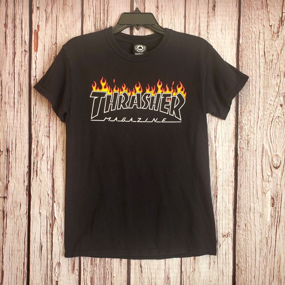 Thrasher Magazine Small T-Shirt Mens Cotton Black